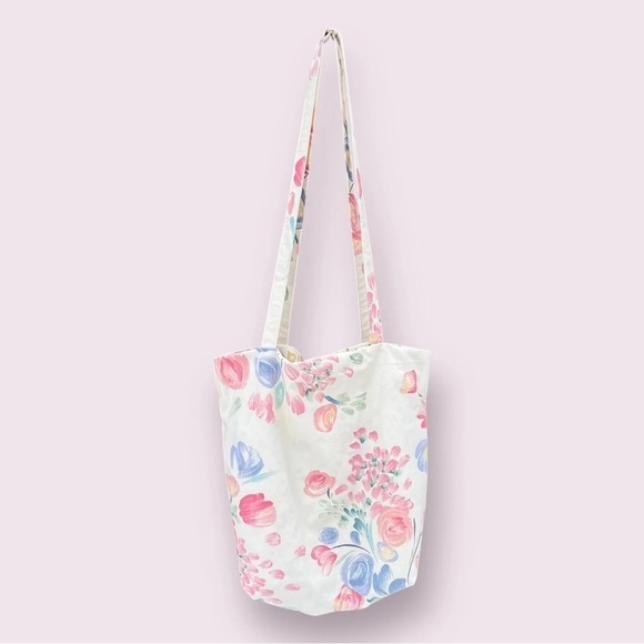 Handbags - UPCYCLED VINTAGE FLORAL PILLOWCASE TOTE